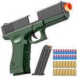 Manual Shell ejecting Pistol Soft Bullet Pellet Toy Gun Ball Blasters Realistic Dart Ammo Fake Prop Guns Shooting Game for Adults Under 10 Dollars Gifts for Age 12+ Years Old