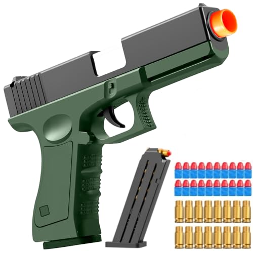 Manual Shell ejecting Pistol Soft Bullet Pellet Toy Gun Ball Blasters Realistic Dart Ammo Fake Prop Guns Shooting Game for Adults Under 10 Dollars...