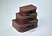wald imports - Set of 3 Paperboard Suitcases - Decorative Storage Boxes - Suitcase Set for Decoration, Storage, and More (Brown)