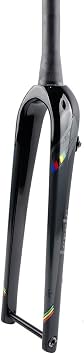 Gravel Bike Rigid Fork Carbon Fiber 700C Road Bike Fork 1-1/8 Straight/Tapered Tube Disc Brake Fork Thru Axle 12 * 100mm LightweightDark Gray,Tapered