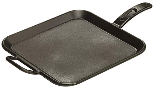 Lodge BOLD 12 Inch Seasoned Cast Iron Square Griddle, Design-Forward Cookware