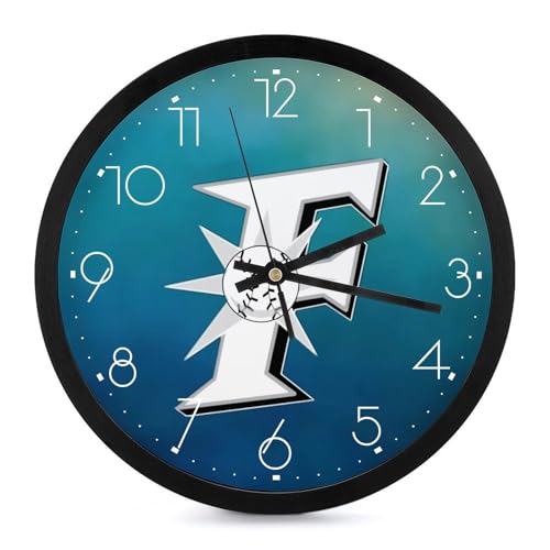 北海道日本ハムファイターズ 掛け時計 壁掛け時計 円形 静音 電池式 アラビア数字 オフィス/寝室/リビング