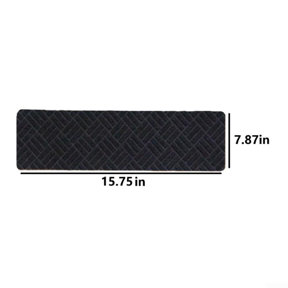 GLOBALHUT Tappeti per Scale Antiscivolo 15.75x7.87in Sicuri(Diamond Black)
