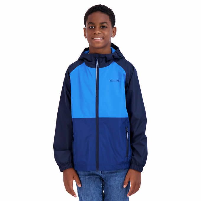 Pacific Trail Youth Waterproof Breathable Rain Jacket for Boys (US, Alpha, X-Small, Regular, XS-5/6, Blue)