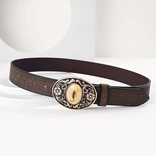 Belt Buckle For Men - Native American Cool Novelty 3D Scorpion Animal Belt Buckle For Women, Western Oval Belt Buckle #TOP5