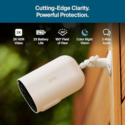 Image of Arlo Pro XL Security Camera 2K HDR (6th Gen, 2025 Release) - Wireless Outdoor Camera, 2x Longer Rechargeable Removeable Battery, AI Event Captions, Emergency Response, 1-Mo. Trial of Secure Plan,1 Cam