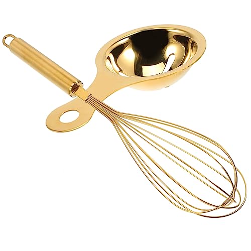 Cabilock 1 Set Handheld Egg Mixer with Egg Separator Ergonomic Manual Design for Comfortable Grip Butter for Kitchen and Bakery Use