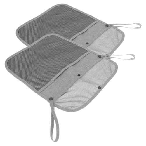 SECFOU Bolsa Colgante para Cochecito de Lino 2piezas, Organizador Multipropósito Asa Resistente para Viaje y Compras al Aire Libre