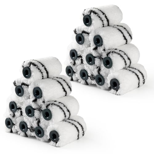 CoatPro Twools 20 Pack 2 Inch Mini Paint Roller Cover(3/8 Inch Nap) Professional Grade Paint Tools Suitable for Repairing Small Paint Rollers on Walls Doors Cabinets and Window Edges