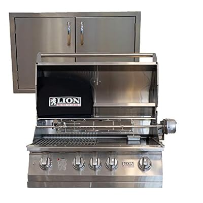 Lion Premium Grills L75000 - 32" Natural Gas Grill with Made in USA 30" Double Door Package Deal