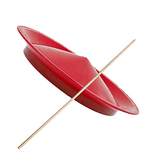 Visiodirect Assiette de Jonglerie avec Un bâton de 50 cm-Rouge