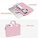 MOSISO Laptop Shoulder Bag Compatible with MacBook Air/Pro,13-13.3 inch Notebook,Compatible with MacBook Pro 14 inch M3 M2 M1 Pro Max 2023-2021,Polyester Flapover Briefcase Sleeve Case, Pink