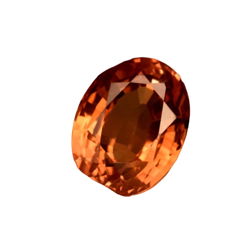 Saphir orange naturel ovale 11x8mm, une gemme rare et éclatante pour haute joaillerie