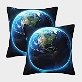 POLIUAWS Quadratische Kissen in Erdtönen für Büro ...