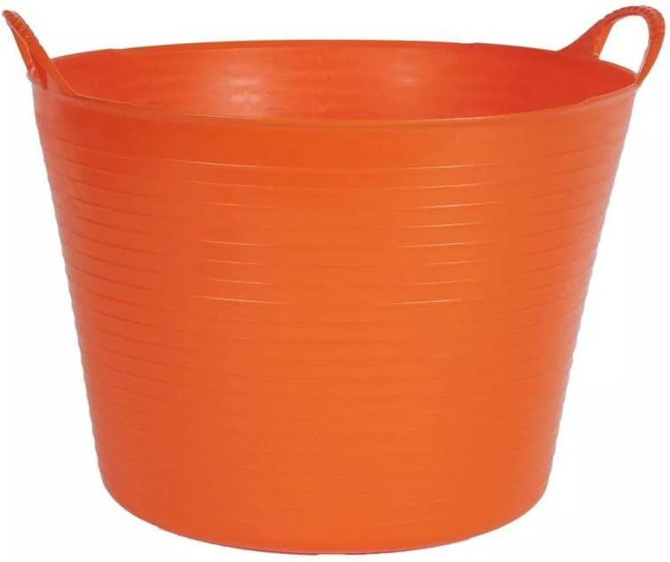 Gardener's Supply Company Large Garden Tubtrug | Multi-Use Outdoor Garden Harvest Basket Storage Bucket | Ideal for Carrying and CROS Harvesting | 11 Gallon Capacity - Orange