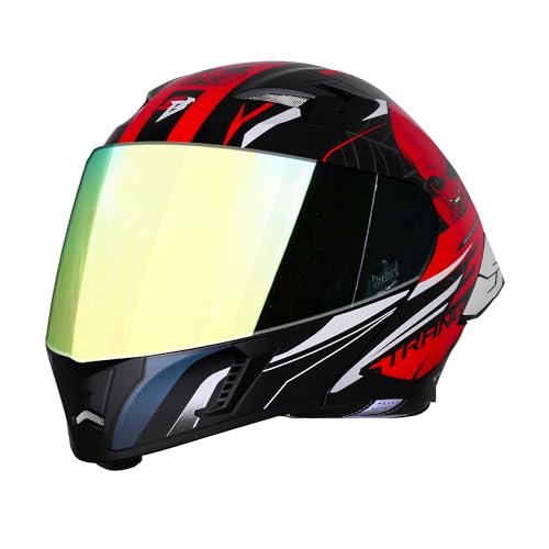 Image of Steelbird SBA-20 Strange ISI Certified Flip-Up Graphic Helmet for Men with Inner Silver Sunshield
