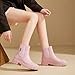 LIOERDIWE Short Rain Boots Women Waterproof Ankle Rainboots Fashion Chelsea Boots Non-Slip Garden Shoes for Outdoor Work Booties(Pink,10 Women)