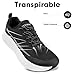 Imagen de Geococcyx Zapatillas Running Hombre Puntera Ancha Zapatos de Deportivas Transpirables para Correr Negro 42 EU