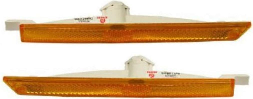 DAT AUTO PARTS Driver and Passenger Side Front Side Marker Light Lens and Housing Pair Replacement for Chevrolet Malibu Classic, Malibu (1997-2005), GM2550171, GM2551171 16522557