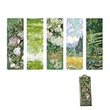 EZ PEACH しおり PVC ブックページマーカー 復古 名画 アーティスト エレガント感 華やか バレンタインデーギフト 誕生日プレゼント 女性 女の子 教師 友人 本 恋人に 読書 勉強家 日用品雑貨 文房具 5個入り (春の日の手紙)