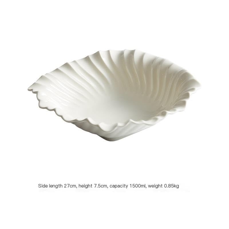 Cuenco para Sopa Cuenco de cerámica Blanco para el hogar Cuenco Cuadrado para Hotel Vajilla para Restaurante Cuenco para Platos fríos Cuenco Decorativo Creativo
