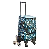 Carrito De Compras Plegable con Bolsa Aislante, Carrito Portátil