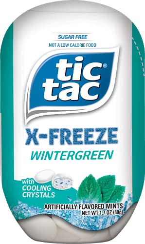 Tic Tac X-FREEZE Sugar Free Breath Mints, Wintergreen,1.7 oz (Pack of 8)