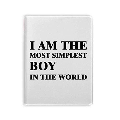 Journal intime souple Motif I Am The Simplest Boy Art Déco carnet de notes et d'écriture