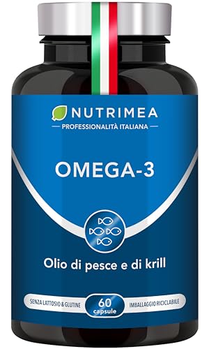 Omega 3 | Nuova Formula | Krill Antartico | Olio di Pesce | Antiossidante | Funzioni Cognitive e...