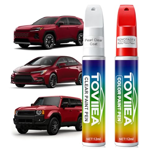 Image of Ruby Flare Pearl(3T3) Touch Up Paint for TOYOTA | 2-In-1 Car Scratch Remover Pen, Car Paint Scratch Repair Kit for Scratches, Chips & Nicks,2-PCS SET