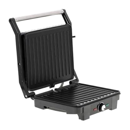 JUNG AD3051 Kontaktgrill, 2800W, 1392 cm² Grillfläche, 180° neigbare Platten, Teflonbeschichtung, Fettfreies Grillen, Abnehmbare Tropfschale, Cool-Touch-Griff, Elektrischer Tischgrill – Bild 3