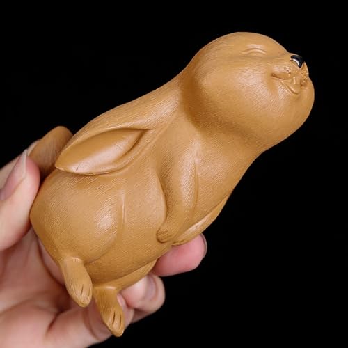 Lapin de décoration en sable violet pour statuette de thé, cadeau idéal - 5