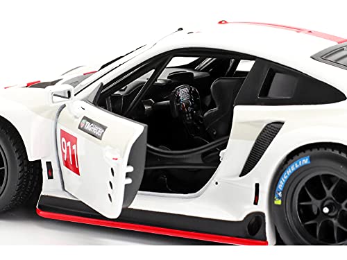 Bburago Porsche 911 RSR GT modelo 1:24 blanco miniatura 2