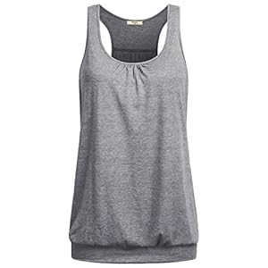 Miusey Womens Sleeveless Round Neck Loose Fit Race...