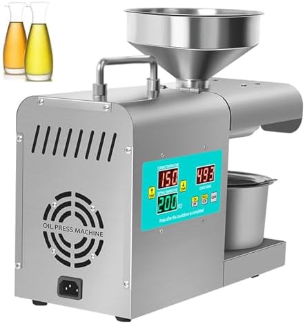Automatic Oil Press Machine - High Yield Stainless Steel Electric Extractor for Hot and Cold Pressing, Ideal for Home and Commercial Use