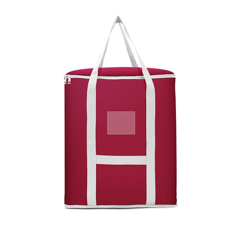 Kuber Industries Storage Bag | Foldable Storage Bag | Moisture Proof Wardrobe Organizer | Underbed Storage Bag for Blanket-Clothes | Travel Moving Bag with Handle | S ZH012RD | Red-image-10