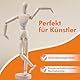COOZEE 30 cm Modell Puppe Gliederpuppe, Männlich aus Holz, Flexibler Mannequin, Holzpuppe zum Zeichnen Für Anfänger, Profis und Künstler, Natürliche Farbe