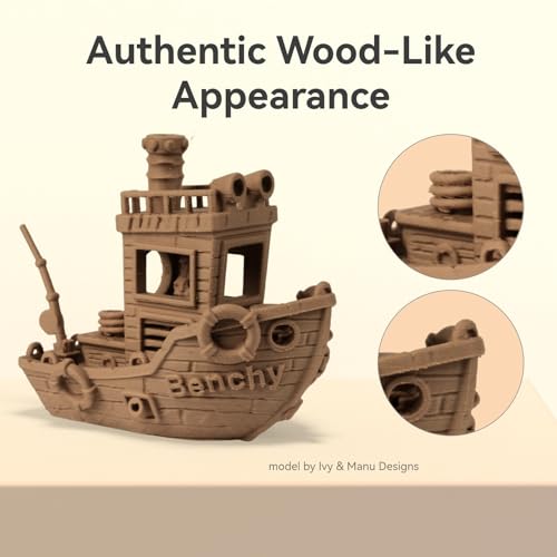 Image of Chitu Systems Conjure Wood PLA Filament Teak, Using Reusable Spool Compatible with Bambu Lab Refill Filament, Dimensional Accuracy 1.75mm+ /-0.02mm, 3D Printing Filament Bundle, 2KG Spool (4.4lbs)