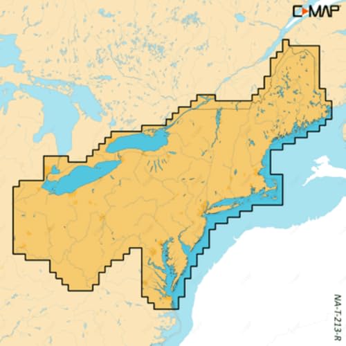 C-MAP Reveal X - US Lakes North East, Map Card for Marine GPS chartplotters