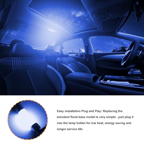 10 luces LED para visor de auto T6 5050 28mm miniatura 3