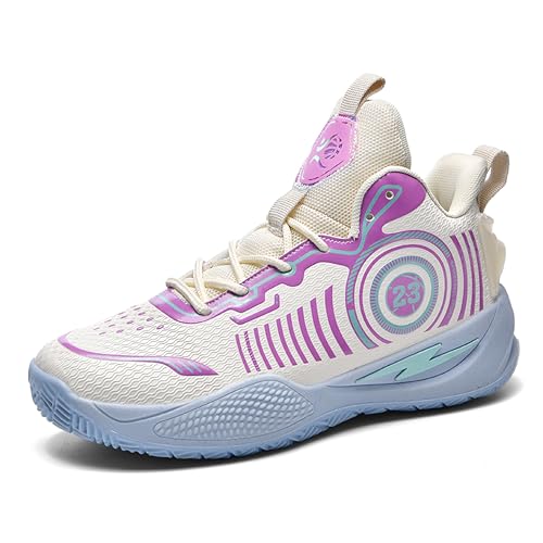 Image of Men's High-Top Basketball Shoes Anti-Slip and Wear-Resistant Soles Running Shoes Graffiti Design Fashionable Sports Shoes