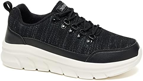 XPACS Womens Orthopedic Walking Shoes for Plantar Fasciitis Pain Relief, Comfortable Arch Support Sneakers for Ortho Flat Feet, Orthaheel, Orthotics Supportive Shoes Black Size 8