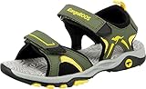 KangaROOS Unisex Kinder K-Mont Sandale, olive/sun yellow, 30 EU