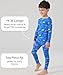 EASWEET Bamboo Viscose Pajamas Toddler Boys Girls, Snug Fit Long Sleeve Top and Pants Kids Pjs, Racer Rally, 3T
