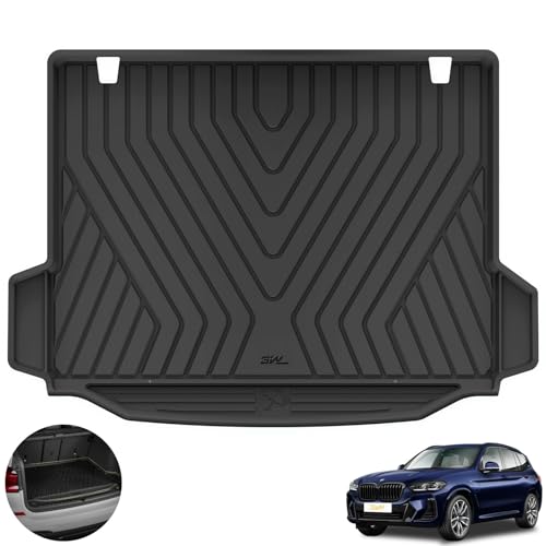 3W Boot Liner for BMW X3 G01 (Without Mesh Pockt) 2019-2024, Recyclable TPE Heavy Duty, Pet Dog Friendly Trunk Mats, Waterproof, Anti Slip, Easy to Clean Car Accesories