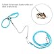 Tnfeeon Pet Hamster Trainingsleine, Maus Mäuse Streifen Weste Harness Rope Walking mit Finder Bell(Blau)