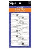 Diane Spring Clips, Silver, 12 Count