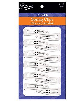 Diane Spring Clips, Silver, 12 Count #TOP24