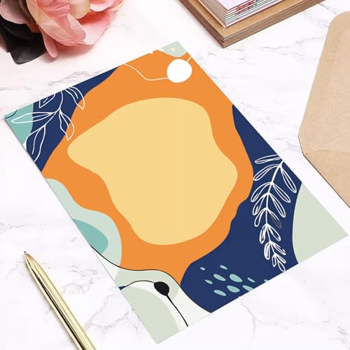 Image of Party Propz Blank Cards With Envelopes - Set of 15 Pcs Best Wishes Card For Gift Packing | Notecards With Envelopes | Greeting Card Paper | Multicolour (Cardstock)
