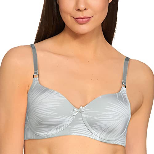 Image of Triumph International Doreen Bra For Women Non Wired Non Padded Wireless Bra Full Coverage Raschel Lace Lingerie Classic High Center Bridge Support Wide Straps Big Cup Bra for Larger Busts Pack Of 1